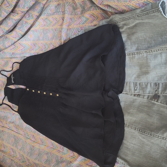 Size 8 Women's Grey-green Cotton Mossimo Supply Co. Button-Front Skirt 💚 - Picture 11 of 16